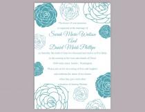 wedding photo -  DIY Wedding Invitation Template Editable Word File Instant Download Printable Floral Invitation Rose Wedding Invitation Blue Invitations