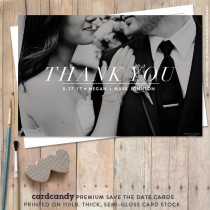 wedding photo - Wedding Thank You Card Printable - Classic Thank You Postcard