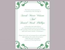 wedding photo -  DIY Wedding Invitation Template Editable Word File Instant Download Elegant Printable Invitation Green Wedding Invitation Green Invitations