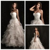 wedding photo -  A-line Sweetheart Floor Length Allure Designer Wedding Dress Style 8955