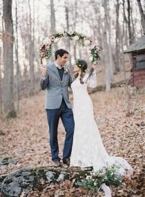wedding photo - Intimate Vow Renewal in the Woods 