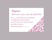 wedding photo -  DIY Wedding RSVP Template Editable Word File Download Rsvp Template Printable RSVP Cards Fuchsia Rsvp Card Template Hot Pink Rsvp Card