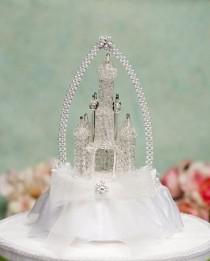 wedding photo - Cinderella Castle Cake Topper with Arch - 100673