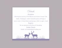 wedding photo -  DIY Wedding Details Card Template Editable Word File Instant Download Printable Details Card Lavender Purple Details Card Information Cards