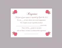 wedding photo -  DIY Wedding RSVP Template Editable Word File Instant Download Rsvp Template Printable RSVP Cards Floral Pink Rsvp Card Elegant Rsvp Card