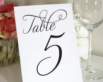 wedding photo - Table Numbers - Any Color - 5x7"