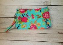 wedding photo - Large Wristlet -swoon - clutch - zipper pouch - bridesmaids gifts - valentines day gift- gift for her - floral - women's wallet - purple