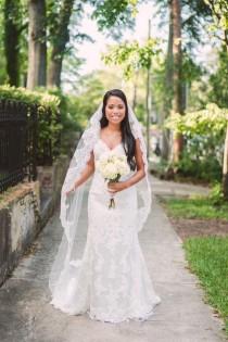 wedding photo - Beautiful Lace Mantilla Veil