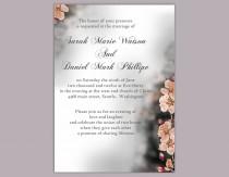 wedding photo -  DIY Wedding Invitation Template Editable Word File Download Printable Invitation Orange Invitation Flower Invitation Peach Invitation