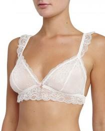 wedding photo - Eberjey Enchanted Embroidered-Lace Bralette, Frosted Cream