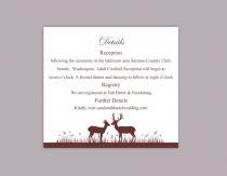wedding photo -  DIY Wedding Details Card Template Editable Word File Instant Download Printable Details Card Wine Red Details Card Elegant Information Cards