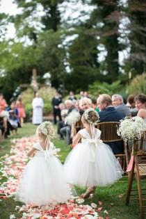 wedding photo - As Seen on Brides.com and Stylemepretty Flower Girl Dresses, Ivory dresses, tutu dress, tulle dress, floor length, frock, ivory white