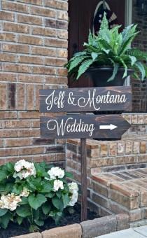 wedding photo - Wedding Signs, Rustic Wedding Signs, Personalized Wedding Signs, Wedding Signage, Personalized Wooden Signs, Beach Wedding, Country Wedding
