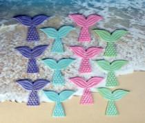 wedding photo - Fondant Mermaid Tail Cupcake Toppers (MADE TO ORDER)