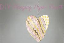 wedding photo - DIY: Hanging Paper Heart - DIY Bride