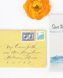 wedding photo - Wedding Calligraphy Envelope Addressing, Modern Lettering, Hand Addressing
