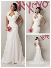 wedding photo -  Elegant Organza Sweetheart Spring Summer Designer Flower Wedding Dress