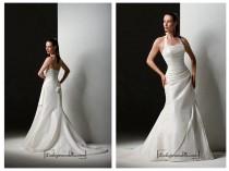 wedding photo -  Beautiful Elegant Exquisite Taffeta Sheath Wedding Dress In Great Handwork