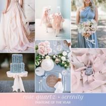 wedding photo - Inspiration board: Rose Quartz + Serenity - Pantone dell'anno 2016 