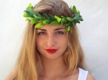 wedding photo - Olive leaf crown, Green woodland headpiece, Greek goddess