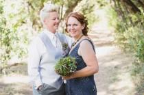 wedding photo - Two ladies finally celebrate 20 years with a garden wedding in Utah