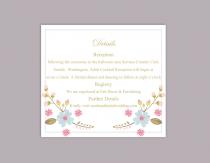wedding photo -  DIY Wedding Details Card Template Editable Word File Instant Download Printable Details Card Floral Details Card Elegant Information Card