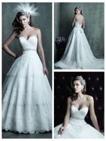 wedding photo -  Strapless Sweetheart Lace Layered Ball Gown Wedding Dress