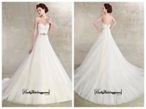 wedding photo -  Alluring Satin&Tulle A-line Sweetheart Neckline Natural Waistline Wedding Dress