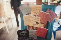wedding photo - Practical guestbook is practical: Have guests sign a wine cork board