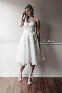 wedding photo - An Exquisitely Gorgeous Vintage Style Tea length Formal Short Cocktail Wedding Dress also available in Plus Size