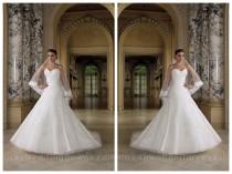 wedding photo -  Strapless Lace and Tulle Wedding Gown with Sweetheart Neckline