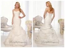 wedding photo -  Organza Sweetheart Trumpet Wedding Dresses with Pleated Bodice and Layers Skirt