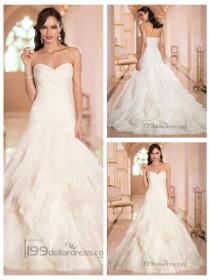 wedding photo -  Sweetheart Ruched Bodice Pleated Wedding Dresses with Corset Back