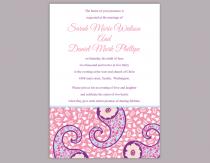 wedding photo -  DIY Bollywood Wedding Invitation Template Editable Word File Instant Download Pink Wedding Invitation Indian invitation Bollywood party
