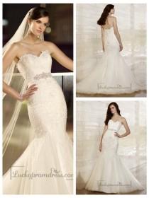 wedding photo -  Fit and Flare Sweetheart Lace Appliques Wedding Dresses
