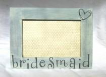 wedding photo - Bridesmaid picture frame - Rustic Wedding picture frame
