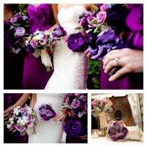 wedding photo - Purple Wedding Party - Radiant Orchid - Bridesmaid - Bridesmaid Gift Idea - Bridal Accessories - Bridal Clutch - Custom clutches