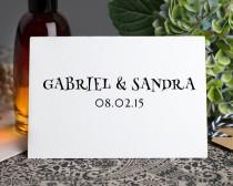 wedding photo - Save the dates, Invitations, Custom Return Address Stamp, Modern Calligraphy stamp, Custom wedding address stamp, Personalised Stamp