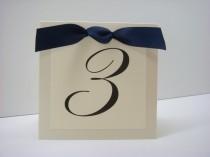 wedding photo - Table Numbers Wedding Layered Tent Design with Elegant Bow Prepared in your Wedding Decor Colors