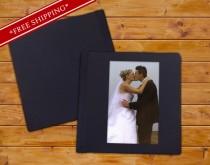 wedding photo -  Custom Wedding Album with Cameo and Leatherette Cover - Flush Mount Wedding Album - Wedding Album with Leather Cover 10 x 10
