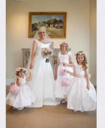 wedding photo - The Pure Silk Ruffled Flower Girl Dress in many colours