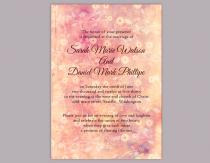 wedding photo -  DIY Rustic Wedding Invitation Template Editable Word File Download Printable Peach Invitation Pink Invitation Vintage Floral Invitation