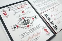 wedding photo - Las Vegas wedding invitations fun and unique playing card casino wedding invites - DEPOSIT LISTING