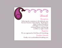 wedding photo -  DIY Bollywood Wedding Details Card Template Editable Word File Instant Download Printable Purple Details Card Elegant Paisley Enclosure Card