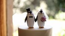 wedding photo - Penguin Wedding Cake Topper