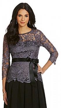 wedding photo - Adrianna Papell Lace Illusion Top