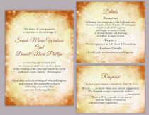 wedding photo -  DIY Rustic Wedding Invitation Template Set Editable Word File Download Printable Invitation Gold Wedding Invitation Yellow invitation