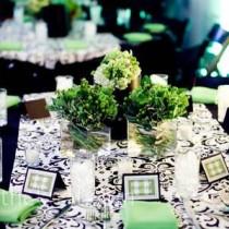 wedding photo - Sale White and Black Damask Table Runners, Dinner table, reception table, baby shower, birthday party