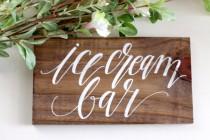 wedding photo - Icecream Bar Sign, S'mores Bar Sign, Rustic Wooden Wedding Sign, Food Menu Signs, Dessert Bar Sign, Wedding Decor
