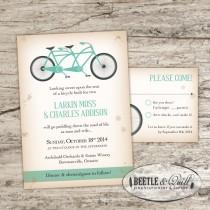 wedding photo - Bicycle Built for Two Printable Wedding Invitation Set